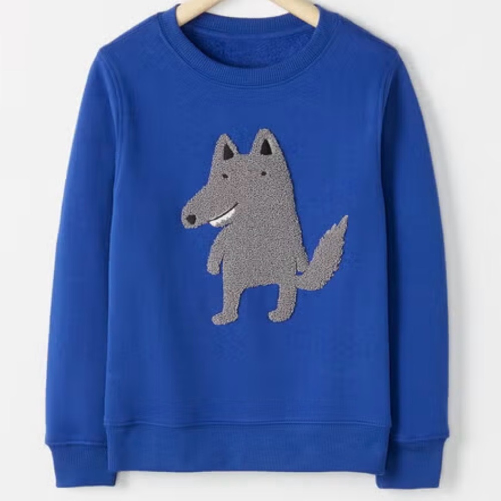 EUC! Hanna Andersson kid arctic critter sweatshirt in French terry